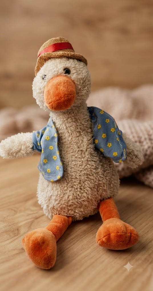 Dancing Toy ( Cute Plush Duck Soft Toy with Hat & Floral Jacket )