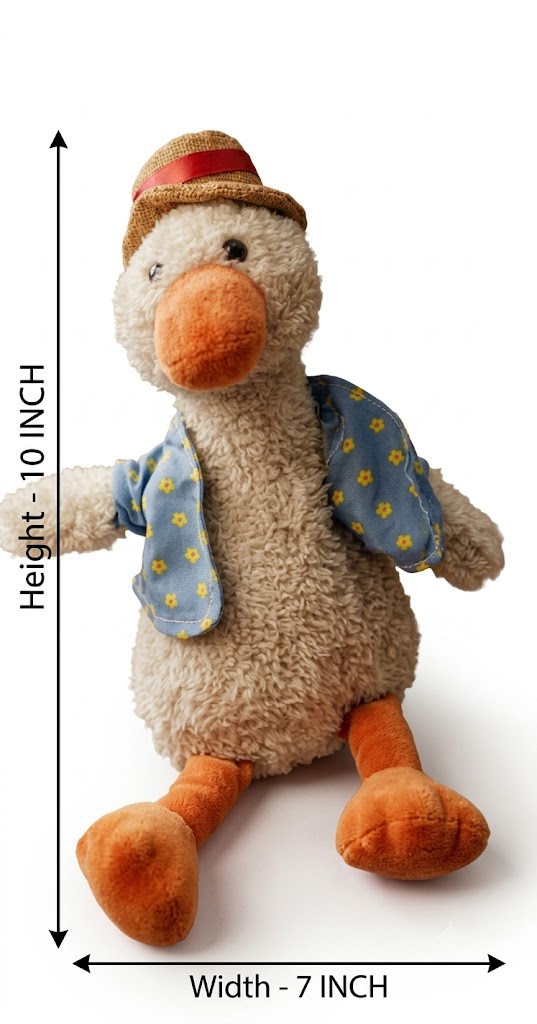 Dancing Toy ( Cute Plush Duck Soft Toy with Hat & Floral Jacket ) - Image 2