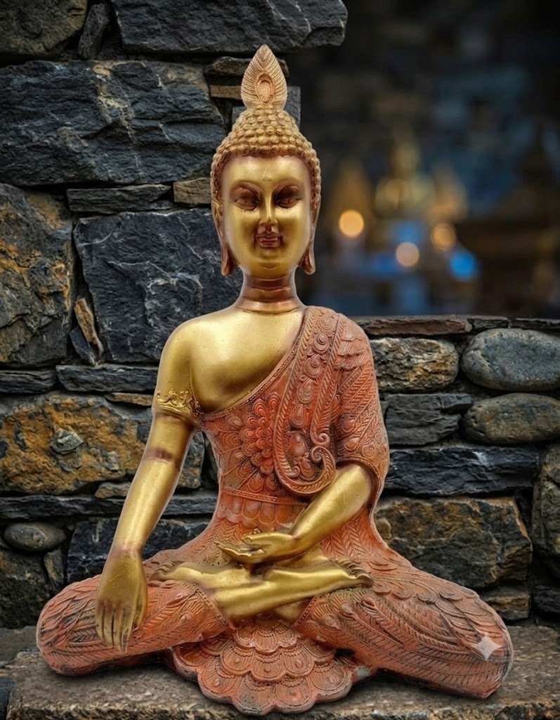 GB563 ( Handcrafted Meditating Buddha Idol )