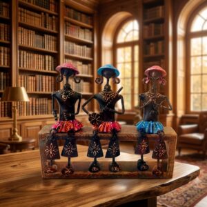 JP377  ( Tribal Harmony Musical Trio Metal Showpiece )
