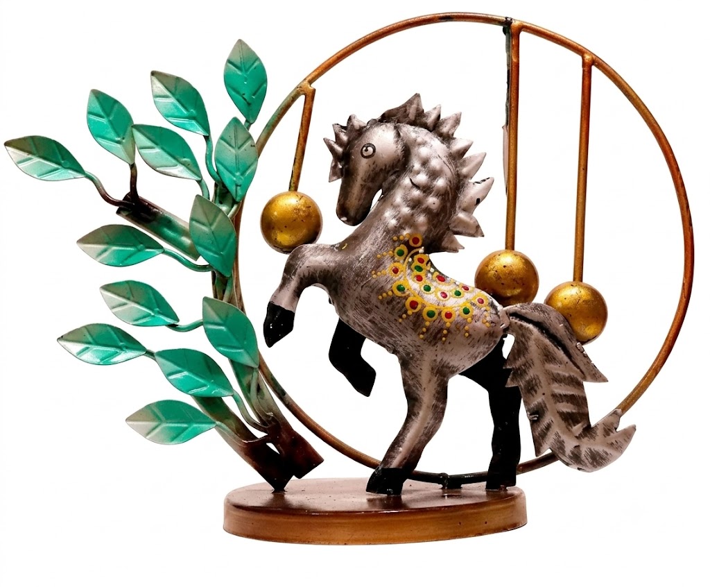 Jp-433 ( Handcrafted Running Horse Metal Table Décor Showpiece ) - Image 2