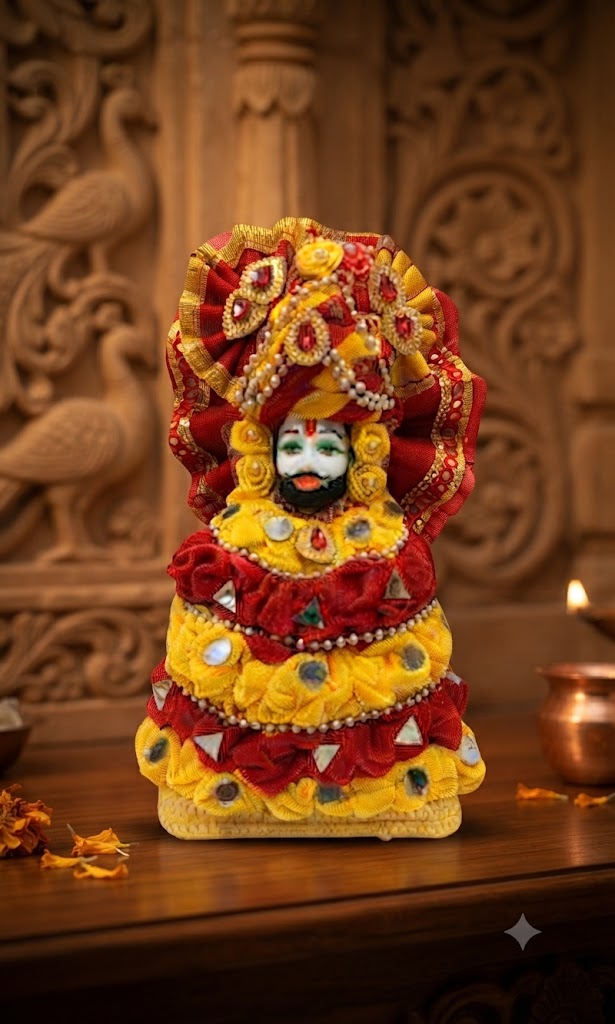 KHATU NO 1 KAPDA ( Handcrafted Khatu Shyam Ji Idol with Designer Dress )