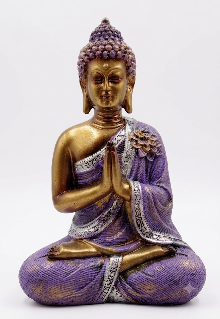 NO 14192 ( Premium Meditating Buddha Statue with Purple Robe ) - Image 2