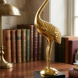 P J ( Luxury Golden Crane Bird Decorative )