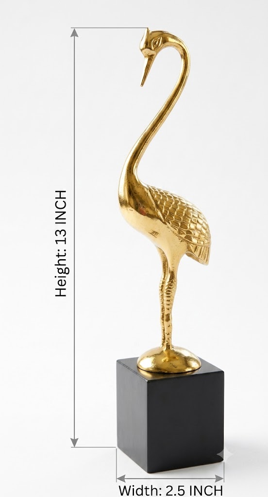 P J ( Luxury Golden Crane Bird Decorative ) - Image 2