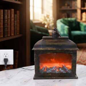 Pj-6162 (m)  ( Vintage Electric LED Fireplace Lantern )