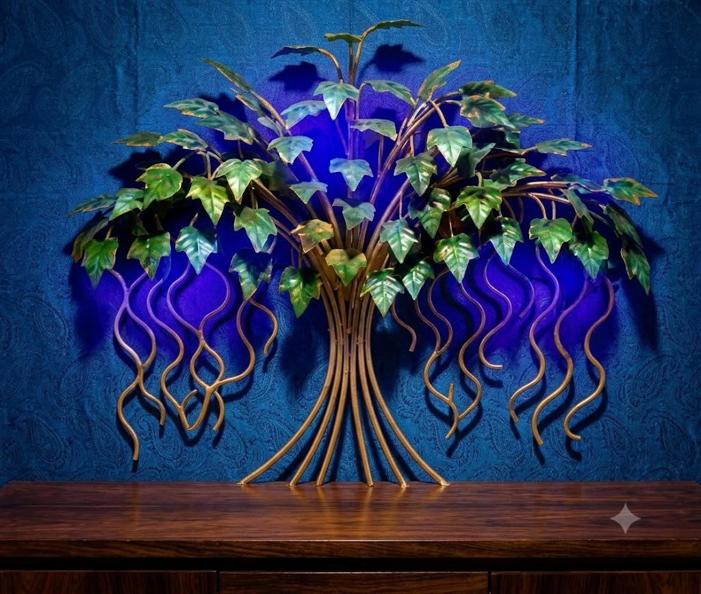 Luxury LED Bonsai Tree Table Lamp with Metal Leaves