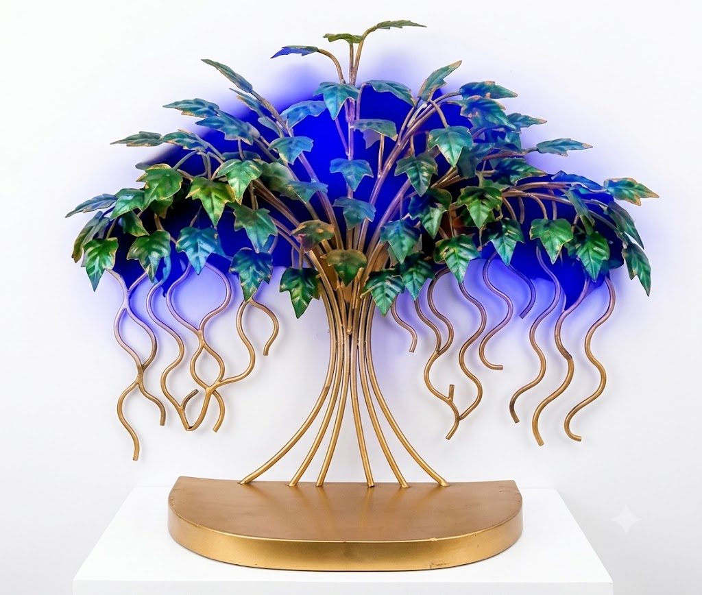 Luxury LED Bonsai Tree Table Lamp with Metal Leaves - Image 2