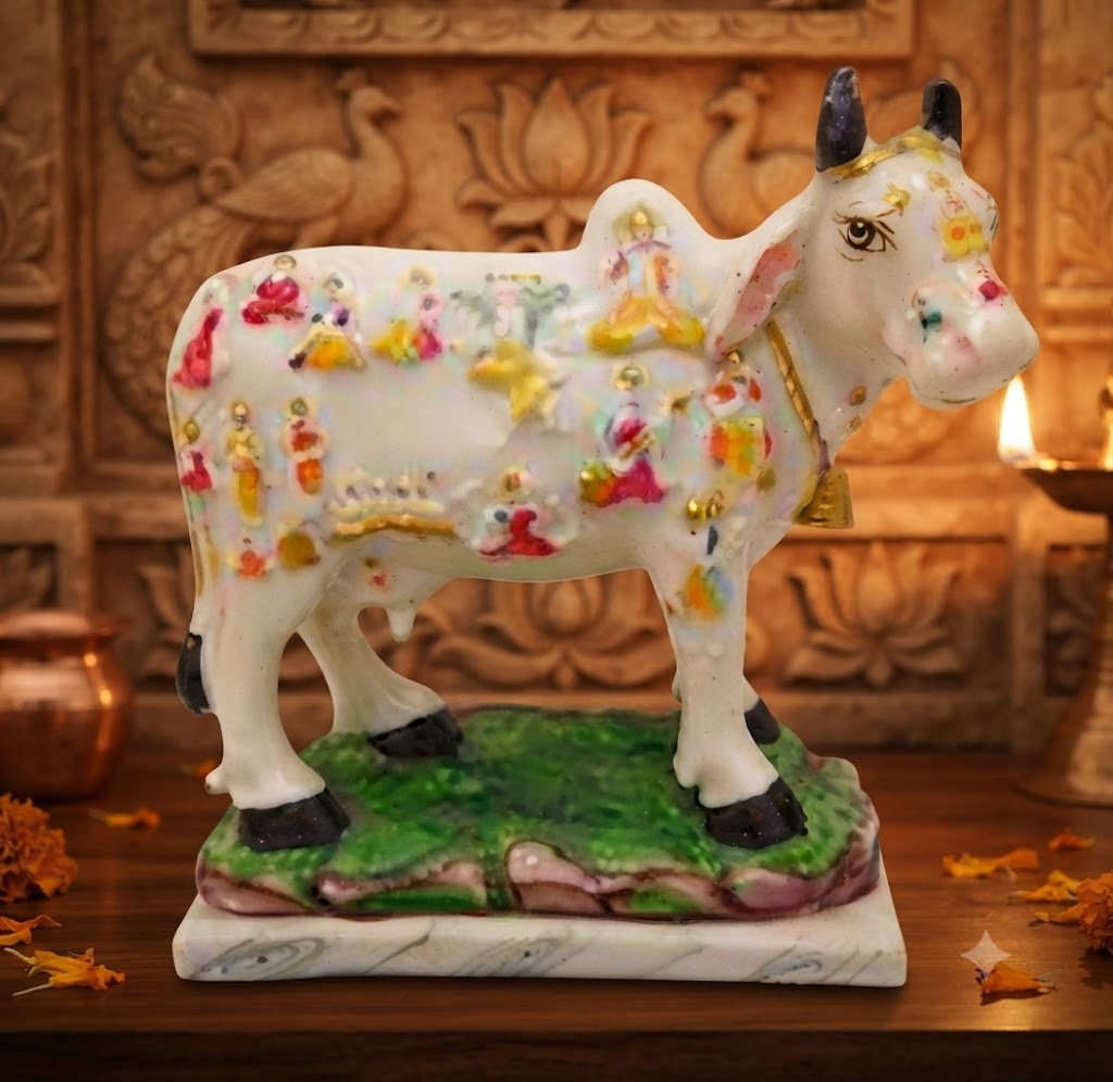 Premium Kamdhenu Cow Idol with 33 Crore Deities