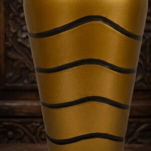 SA-1082  ( Modern Gold Wave Pattern Decorative Metal Floor Vase )