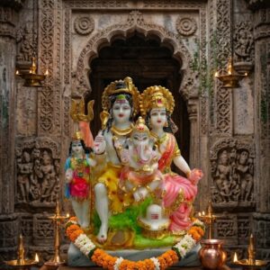 SHIV PARIWAR 10 NO Handcrafted Divine Family Statue for Home Temple & Spiritual Décor