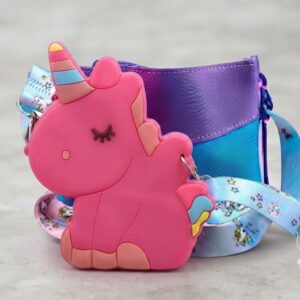 Rainbow Dreams Pink Unicorn Crossbody Bag for Kids