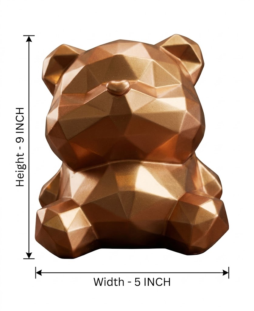 Teddy boor money bank ( Geometric Teddy Bear Money Bank – Modern Decorative Coin Saving Bank ) - Image 2