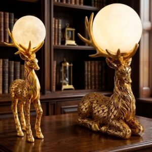 YS 1275  ( Decorative Sitting & Standing Stag LED Table Showpieces )