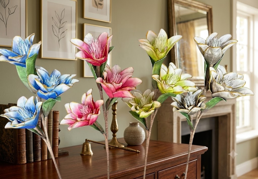 YS1145 ( Premium Enamel Magnolia Artificial Flower Stem ) 160PCS CTN