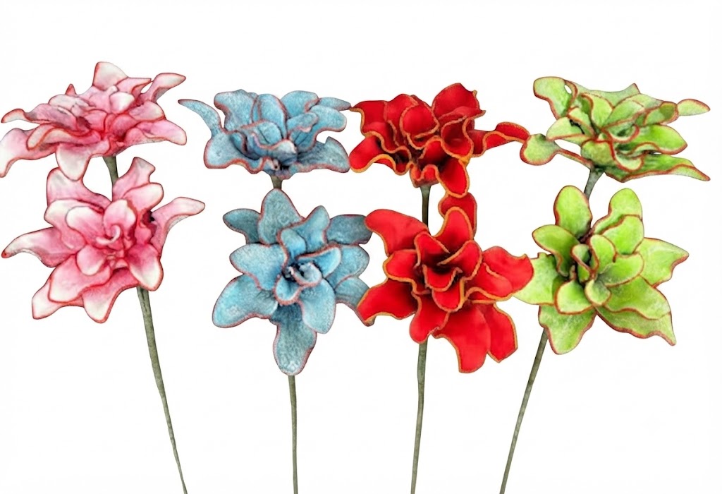 YS1148 ( Luxury Enamel Succulent Rose Artificial Flower Stem ) 144PCS CTN - Image 2