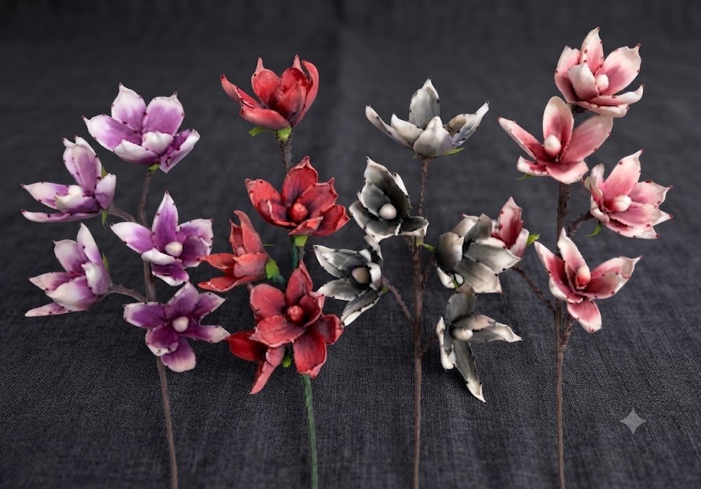 YS1152 ( Premium Enamel Magnolia Blossom Artificial Flower Branch )160PCS CTN