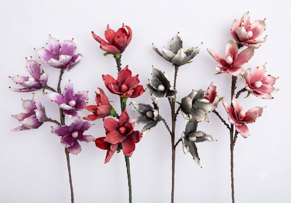 YS1152 ( Premium Enamel Magnolia Blossom Artificial Flower Branch )160PCS CTN - Image 2