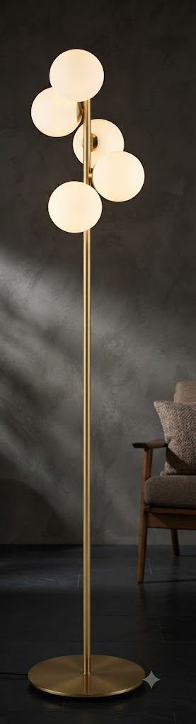 YS1161 ( Modern Gold 5-Globe Luxury Floor Lamp ) 5PCS CTN