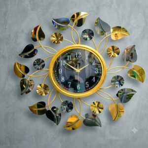 YS1300 ( Luxury Golden Leaf Metal Wall Clock ) Pcs CTN-1