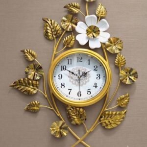 YS1307 ( Luxury Golden Floral Metal Wall Clock )  Pcs CTN-1