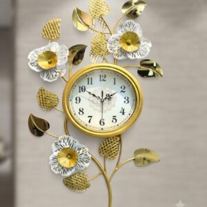 YS1317 ( Luxury Golden Floral Metal Wall Clock ) Pcs  CTN-1