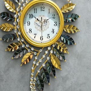 YS1321 ( Luxury Crystal Leaf Metal Wall Clock ) Pcs CTN-1