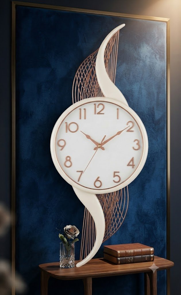 YS1439 ( Elegant Rose Gold Spiral Metal Wall Clock ) 8PCS CTN