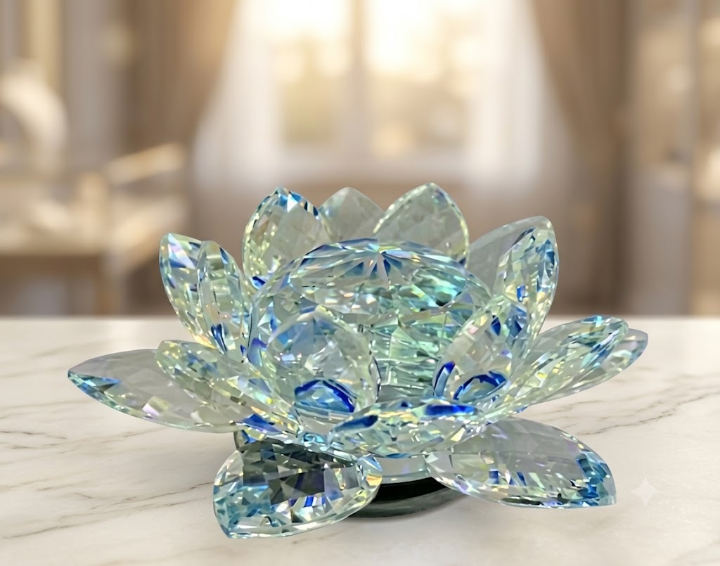 YS1451 ( Premium Crystal Lotus Flower Decorative Showpiece )