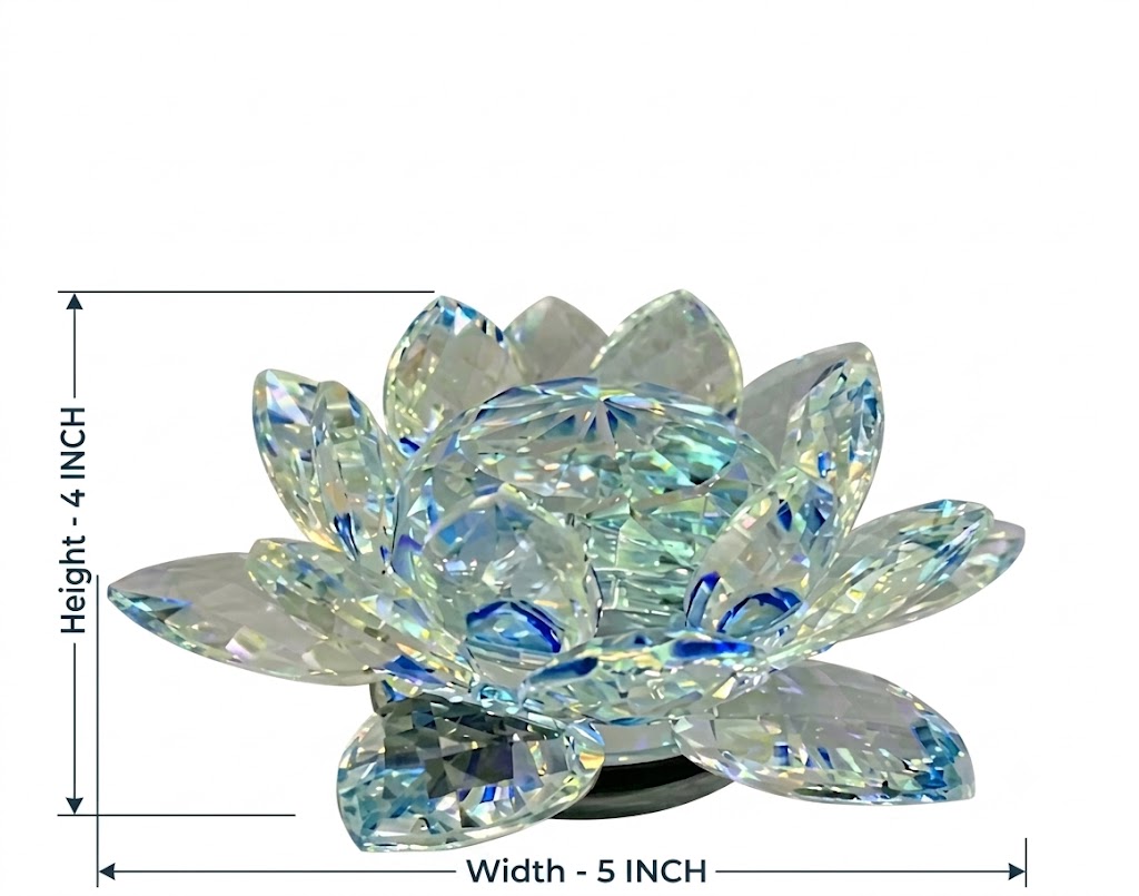 YS1451 ( Premium Crystal Lotus Flower Decorative Showpiece ) - Image 2