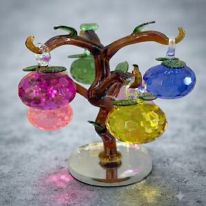 YS1457 ( Premium Crystal Money Tree Showpiece with Colorful Hanging Crystal Fruits ) Pcs CTn.12