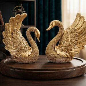 YS1459 ( Golden Swan Couple Decorative Showpiece )  PCS CTN-24