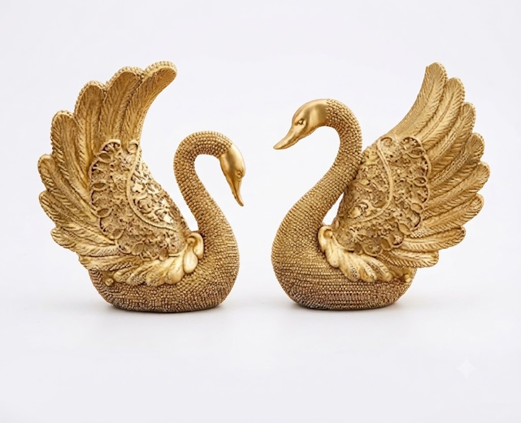 YS1459 ( Golden Swan Couple Decorative Showpiece ) PCS CTN-24 - Image 2