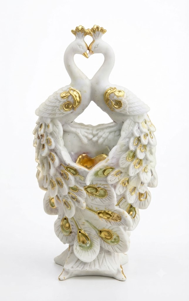 YS218 ( Royal White & Gold Peacock Couple Decorative Showpiece ) Pcs CTN90 - Image 2