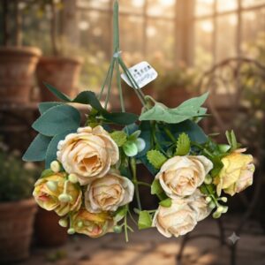 YS248 ( Premium Artificial Cream Mini Rose Bouquet ) 1200PCTN