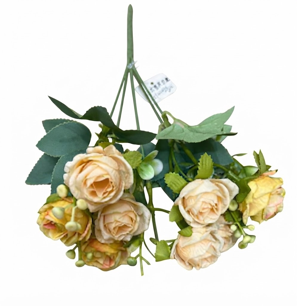 YS248 ( Premium Artificial Cream Mini Rose Bouquet ) 1200PCTN - Image 2