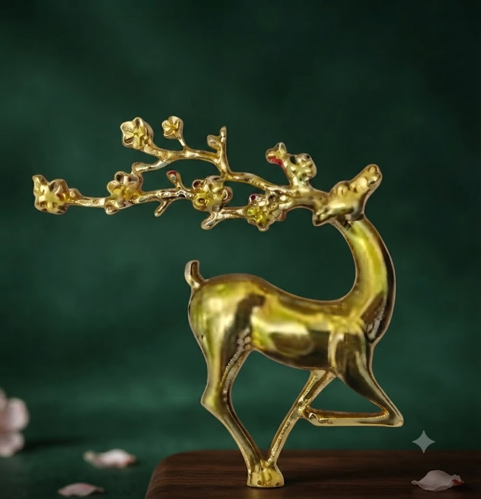 YS477 ( Elegant Golden Deer Decorative Showpiece for Home & Office Décor ) PCS CTN 1000