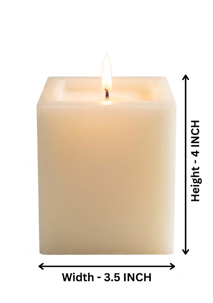 YS532 ( Elegant Unscented Decorative Candle for Home Décor & Special Occasions (Ivory White ) - Image 2