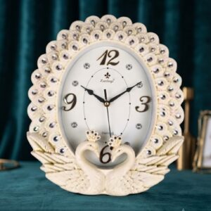 YS815 ( Luxury Peacock Design Decorative Wall Clock with Crystal Accents for Home Décor ) Pcs CTN-10