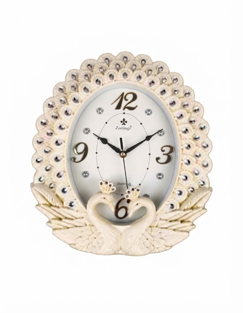 YS815 ( Luxury Peacock Design Decorative Wall Clock with Crystal Accents for Home Décor ) Pcs CTN-10 - Image 2