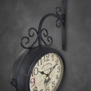 YS950 ( Vintage Double-Sided Railway Station Wall Clock with Metal Hanging Bracket ) 10PCS CTN