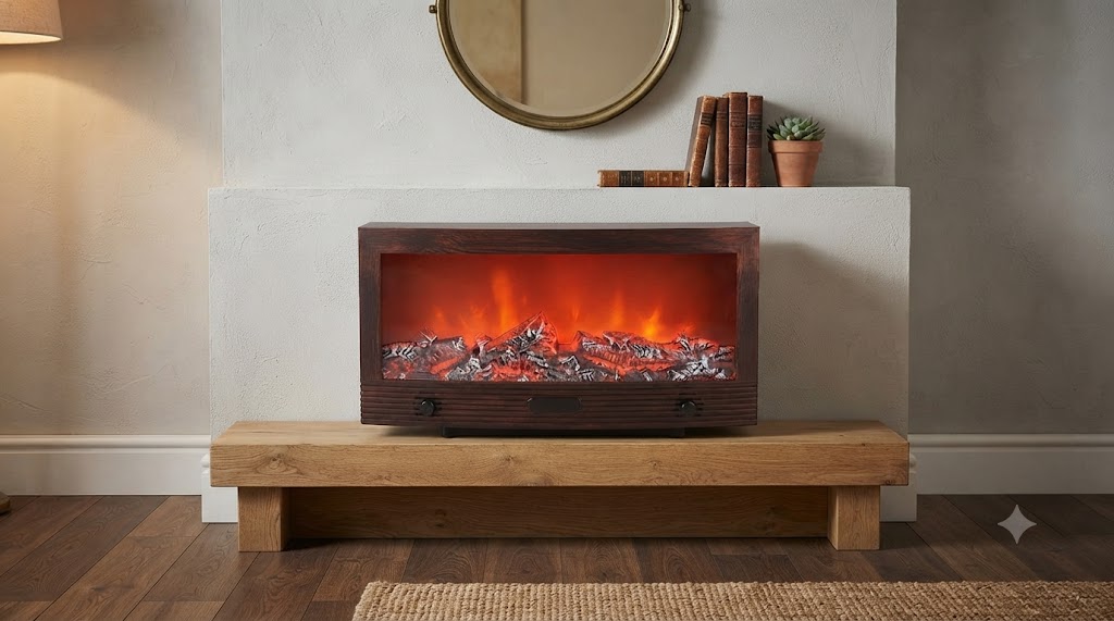 YS963 ( Modern LED Electric Fireplace with Realistic Flame Effect ) 4PCS CTN