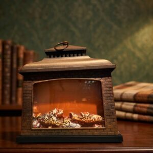 YS966 ( Vintage LED Fireplace Lantern Decorative Tabletop Lamp with Realistic Flame Effect ) 12PCS CTN