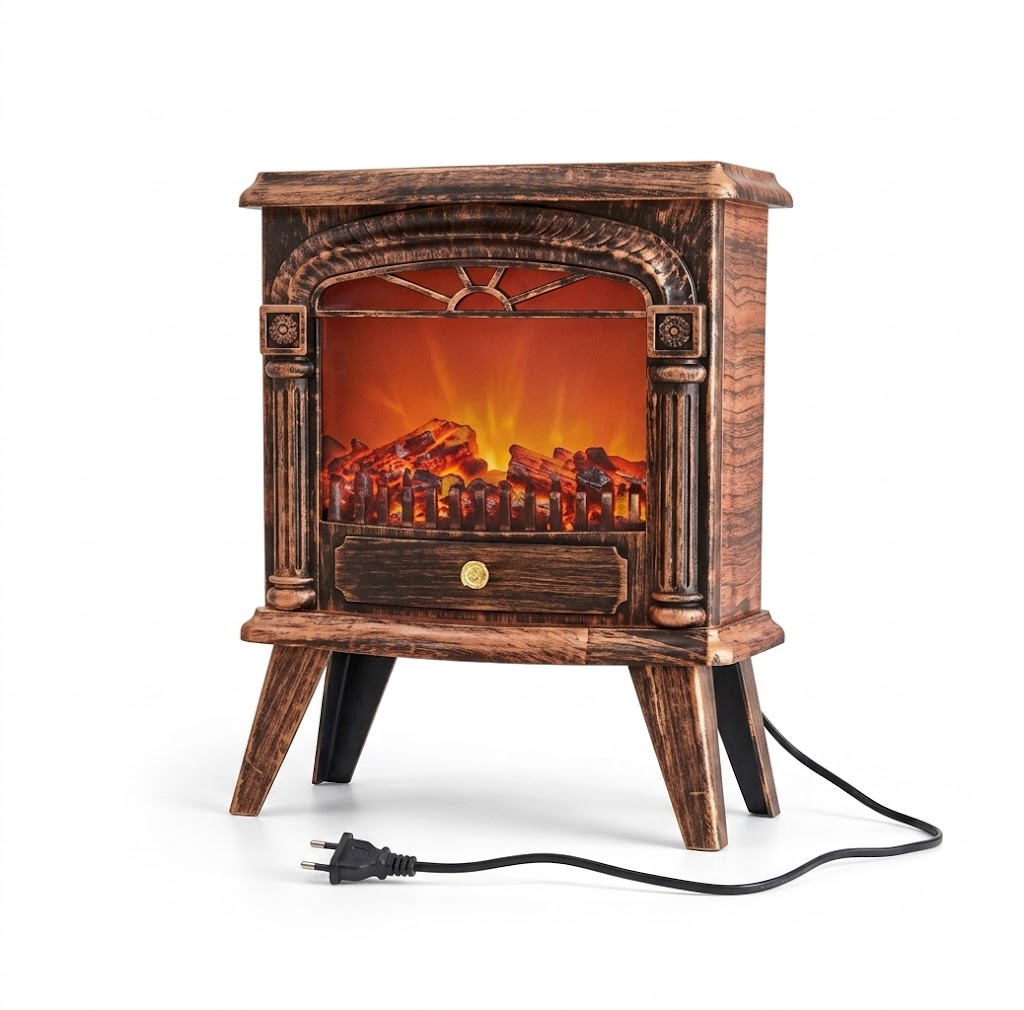 YS972 ( Vintage Electric Fireplace Heater with Realistic Flame Effect ) 12PCS CTN - Image 2