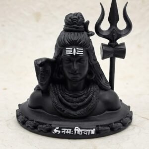 103 ( Black Lord Shiva Bust with Trishul and Damru Decorative Idol )