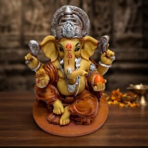 1052WD ( Lord Ganesha Polyresin Idol with Modak )