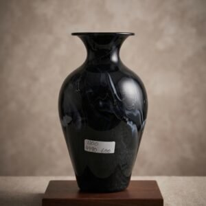 1100 ( Elegant Black Marble Finish Decorative Vase )