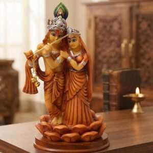 1126 WD ( Radha Krishna Lotus Base Polyresin Idol )