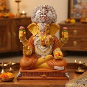 1127 WD ( Premium Lord Ganesha Polyresin Idol with Lotus )