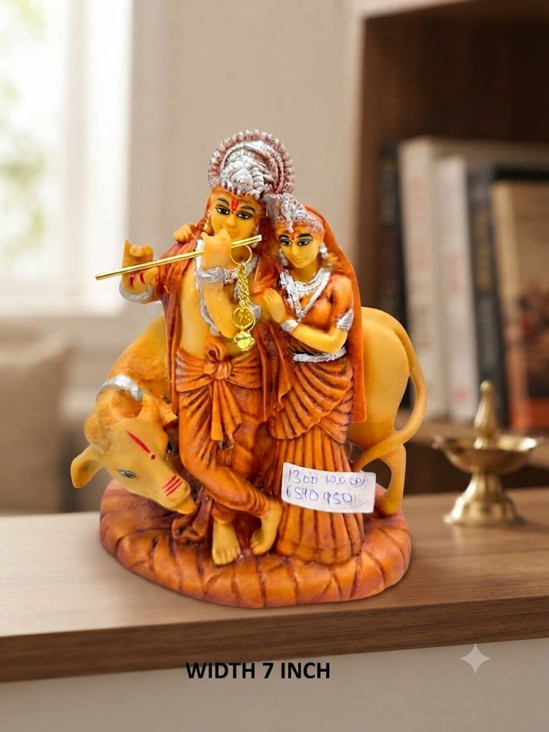 1300 WD ( Divine Radha Krishna with Cow Idol )